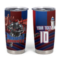 Personalised Newcastle Knights Rugby Tumbler Cup Armored Knight Mascot City Landmark Graphic