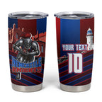 Personalised Newcastle Knights Rugby Tumbler Cup Armored Knight Mascot City Landmark Graphic
