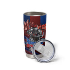 Personalised Newcastle Knights Rugby Tumbler Cup Armored Knight Mascot City Landmark Graphic