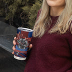 Personalised Newcastle Knights Rugby Tumbler Cup Armored Knight Mascot City Landmark Graphic