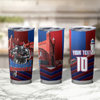 Personalised Newcastle Knights Rugby Tumbler Cup Armored Knight Mascot City Landmark Graphic