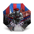 Personalised Newcastle Knights Rugby Umbrella Armored Knight Mascot City Landmark Graphic