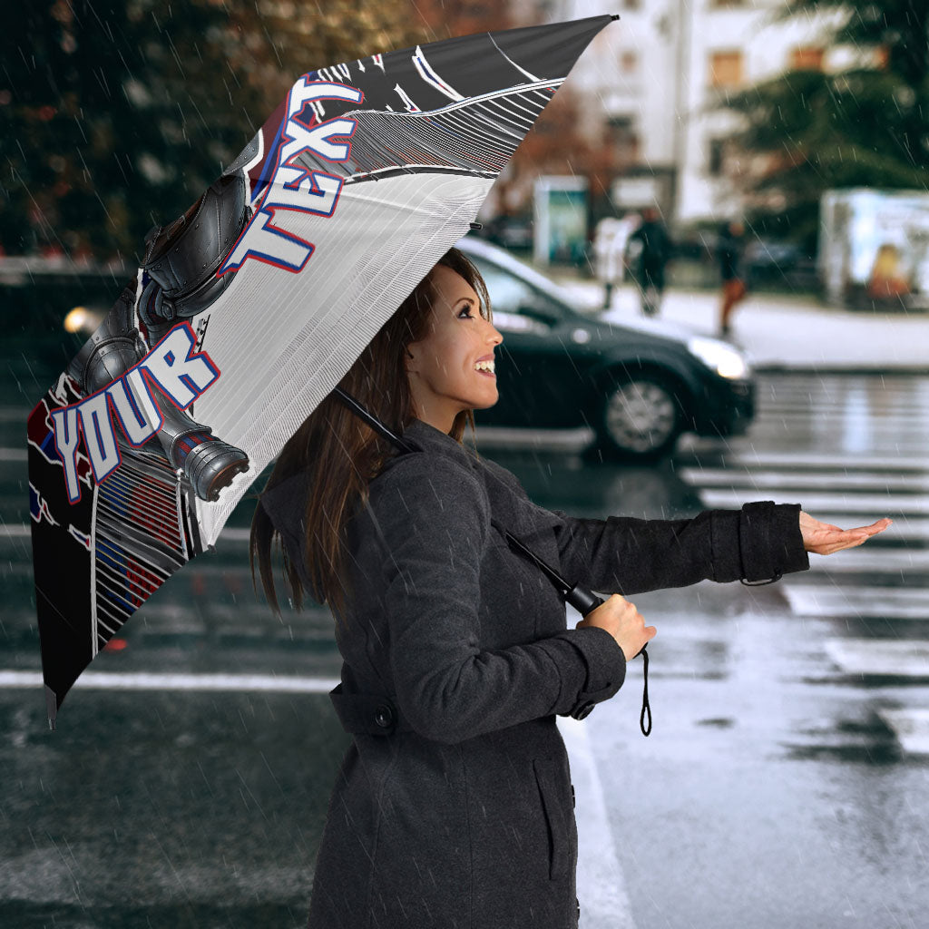 Personalised Newcastle Knights Rugby Umbrella Armored Knight Mascot City Landmark Graphic