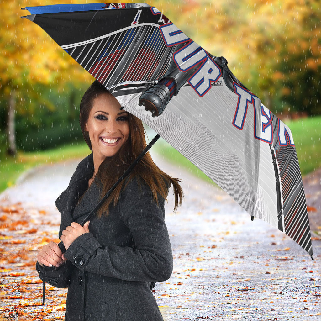 Personalised Newcastle Knights Rugby Umbrella Armored Knight Mascot City Landmark Graphic
