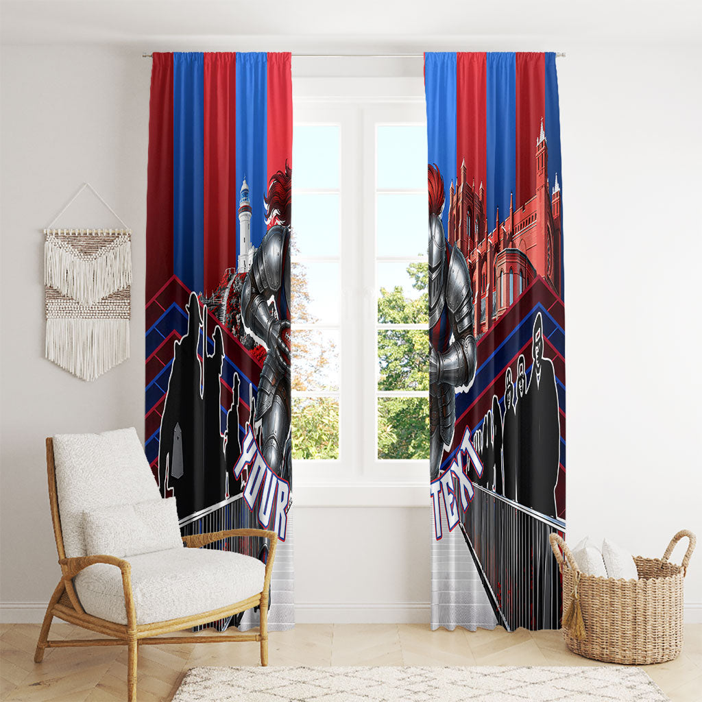 Personalised Newcastle Knights Rugby Window Curtain Armored Knight Mascot City Landmark Graphic