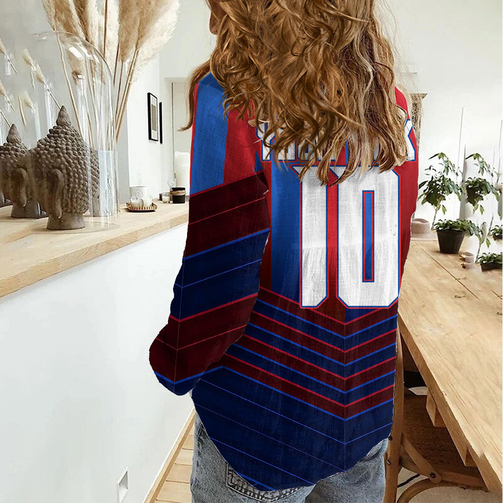 Personalised Newcastle Knights Rugby Women Casual Shirt Armored Knight Mascot City Landmark Graphic