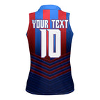 Personalised Newcastle Knights Rugby Women Sleeveless Polo Shirt Armored Knight Mascot City Landmark Graphic