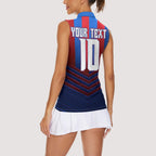 Personalised Newcastle Knights Rugby Women Sleeveless Polo Shirt Armored Knight Mascot City Landmark Graphic