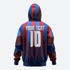 Personalised Newcastle Knights Rugby Zip Hoodie Armored Knight Mascot City Landmark Graphic