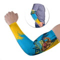 Personalised Gold Coast Titans Rugby Arm Sleeves Muscular Titan Mascot City Skyline Graphic