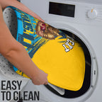 Personalised Gold Coast Titans Rugby Bathroom Set Muscular Titan Mascot City Skyline Graphic