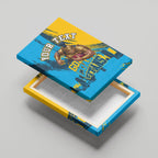 Personalised Gold Coast Titans Rugby Canvas Wall Art Muscular Titan Mascot City Skyline Graphic