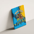 Personalised Gold Coast Titans Rugby Canvas Wall Art Muscular Titan Mascot City Skyline Graphic