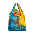 Personalised Gold Coast Titans Rugby Grocery Bag Muscular Titan Mascot City Skyline Graphic