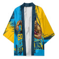 Personalised Gold Coast Titans Rugby Kimono Muscular Titan Mascot City Skyline Graphic