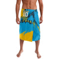 Personalised Gold Coast Titans Rugby Lavalava Muscular Titan Mascot City Skyline Graphic