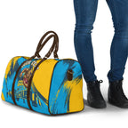 Personalised Gold Coast Titans Rugby Travel Bag Muscular Titan Mascot City Skyline Graphic