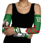 Personalized South Sydney Rabbitohs Rugby Arm Sleeves Fierce Mascot And Sydney Skyline Graphic Art