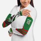 Personalized South Sydney Rabbitohs Rugby Arm Sleeves Fierce Mascot And Sydney Skyline Graphic Art