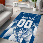 Personalized VIC Oztag Australia Bird Mascot Area Rug Australian Flag Southern Cross Halftone
