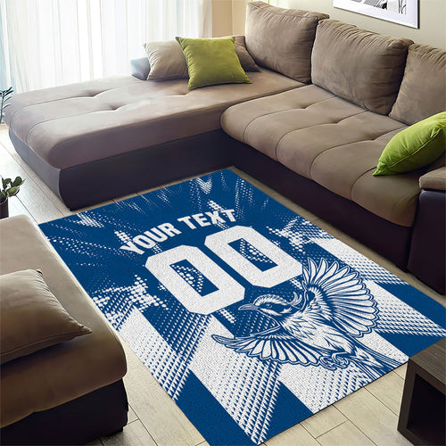 Personalized VIC Oztag Australia Bird Mascot Area Rug Australian Flag Southern Cross Halftone