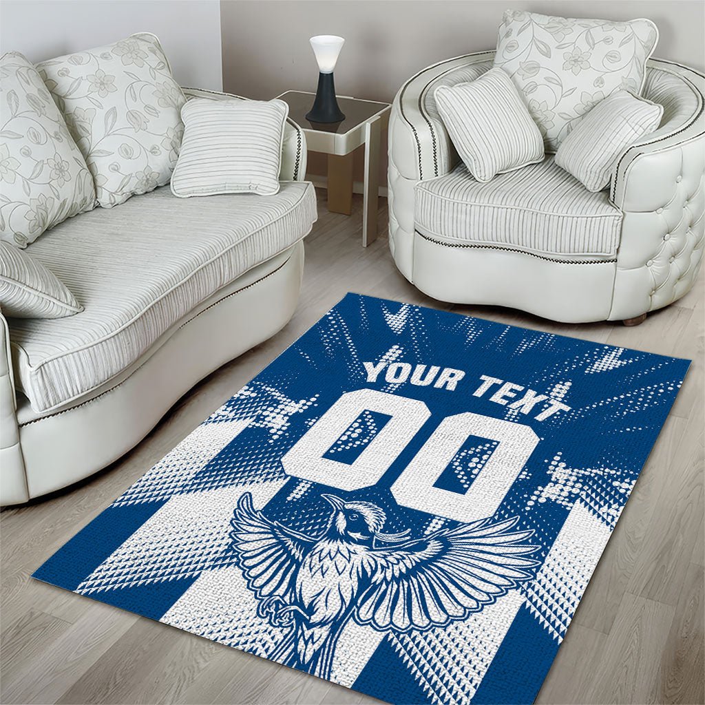 Personalized VIC Oztag Australia Bird Mascot Area Rug Australian Flag Southern Cross Halftone