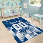 Personalized VIC Oztag Australia Bird Mascot Area Rug Australian Flag Southern Cross Halftone