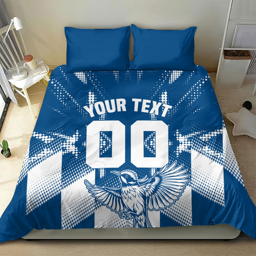 Personalized VIC Oztag Australia Bird Mascot Bedding Set Australian Flag Southern Cross Halftone
