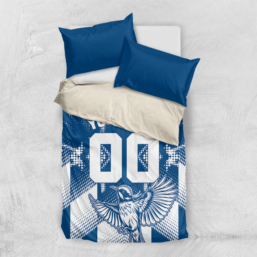 Personalized VIC Oztag Australia Bird Mascot Bedding Set Australian Flag Southern Cross Halftone