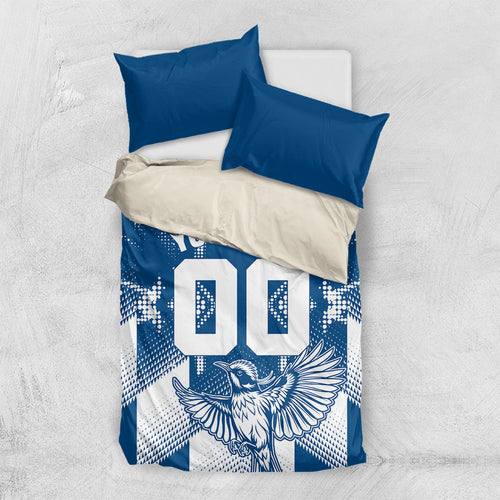 Personalized VIC Oztag Australia Bird Mascot Bedding Set Australian Flag Southern Cross Halftone