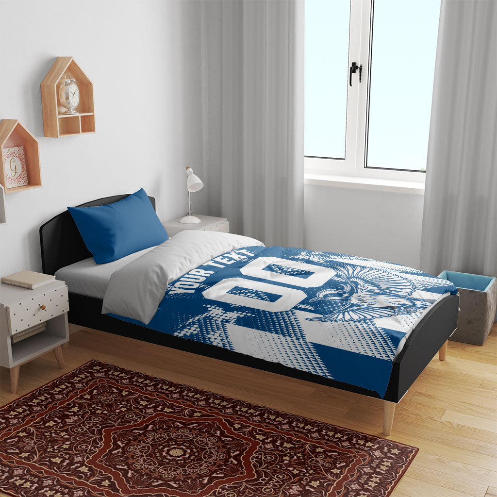 Personalized VIC Oztag Australia Bird Mascot Bedding Set Australian Flag Southern Cross Halftone