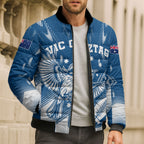 Personalized VIC Oztag Australia Bird Mascot Bomber Puffer Jacket Australian Flag Southern Cross Halftone