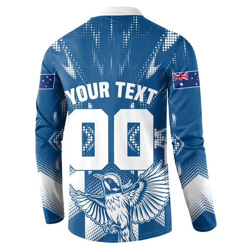 Personalized VIC Oztag Australia Bird Mascot Button Sweatshirt Australian Flag Southern Cross Halftone