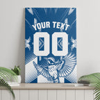 Personalized VIC Oztag Australia Bird Mascot Canvas Wall Art Australian Flag Southern Cross Halftone