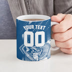 Personalized VIC Oztag Australia Bird Mascot Ceramic Mug Australian Flag Southern Cross Halftone