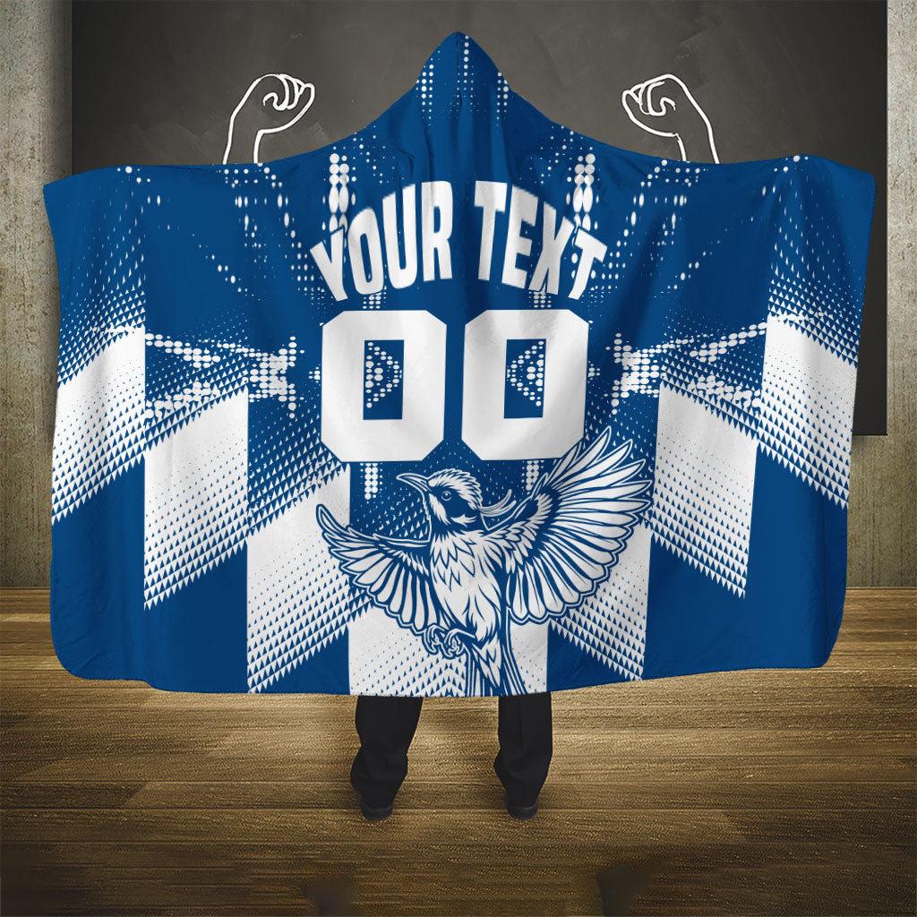 Personalized VIC Oztag Australia Bird Mascot Hooded Blanket Australian Flag Southern Cross Halftone