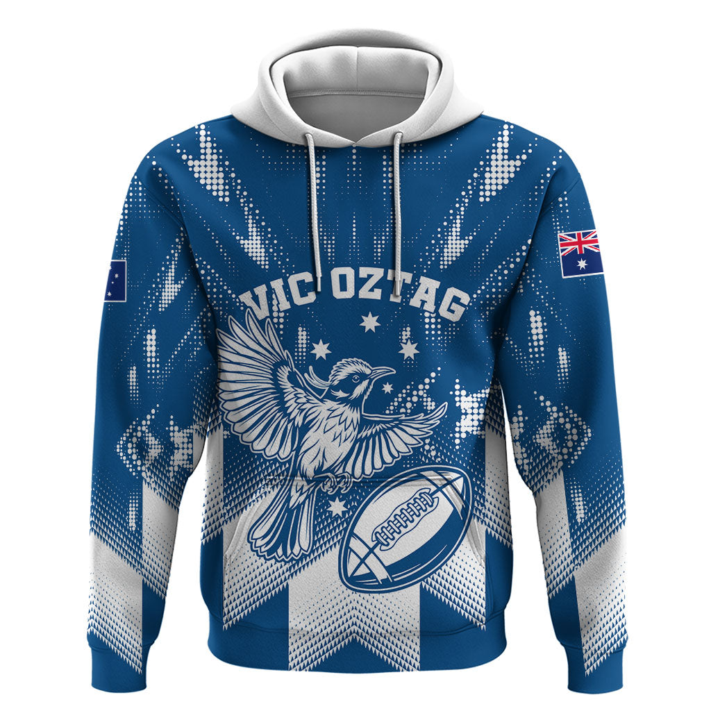 Personalized VIC Oztag Australia Bird Mascot Hoodie Australian Flag Southern Cross Halftone