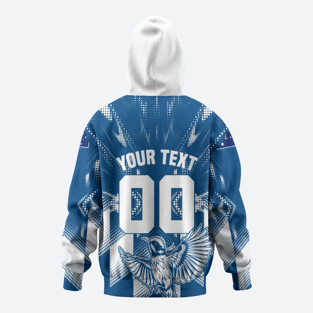 Personalized VIC Oztag Australia Bird Mascot Hoodie Australian Flag Southern Cross Halftone