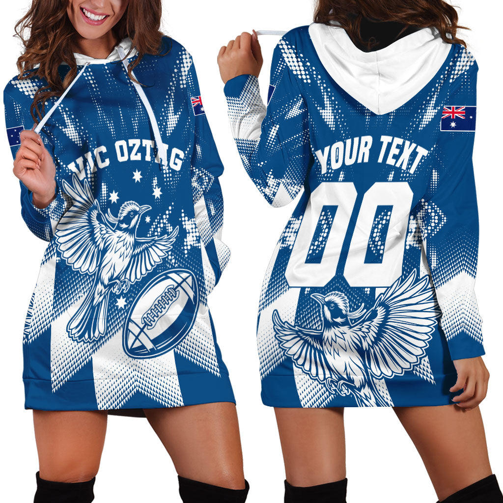 Personalized VIC Oztag Australia Bird Mascot Hoodie Dress Australian Flag Southern Cross Halftone