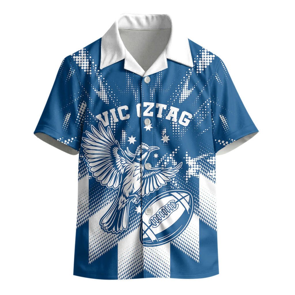 Personalized VIC Oztag Australia Bird Mascot Kid Hawaiian Shirt Australian Flag Southern Cross Halftone