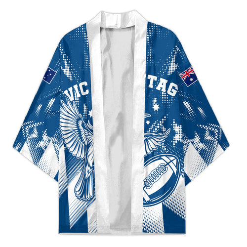 Personalized VIC Oztag Australia Bird Mascot Kimono Australian Flag Southern Cross Halftone