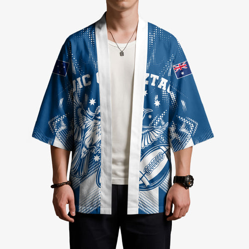 Personalized VIC Oztag Australia Bird Mascot Kimono Australian Flag Southern Cross Halftone