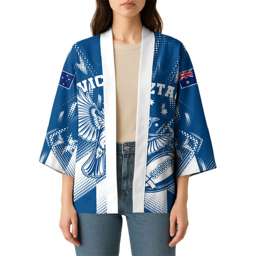 Personalized VIC Oztag Australia Bird Mascot Kimono Australian Flag Southern Cross Halftone