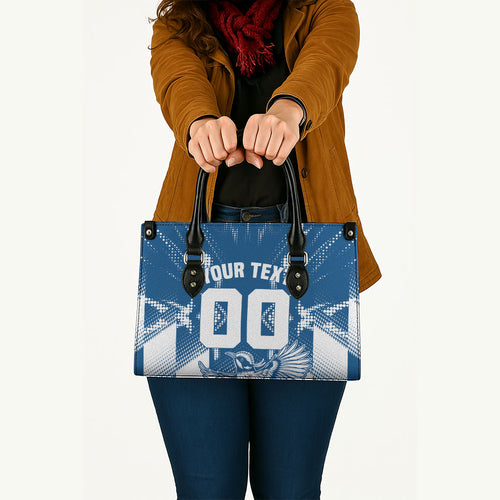 Personalized VIC Oztag Australia Bird Mascot Leather Bag Australian Flag Southern Cross Halftone