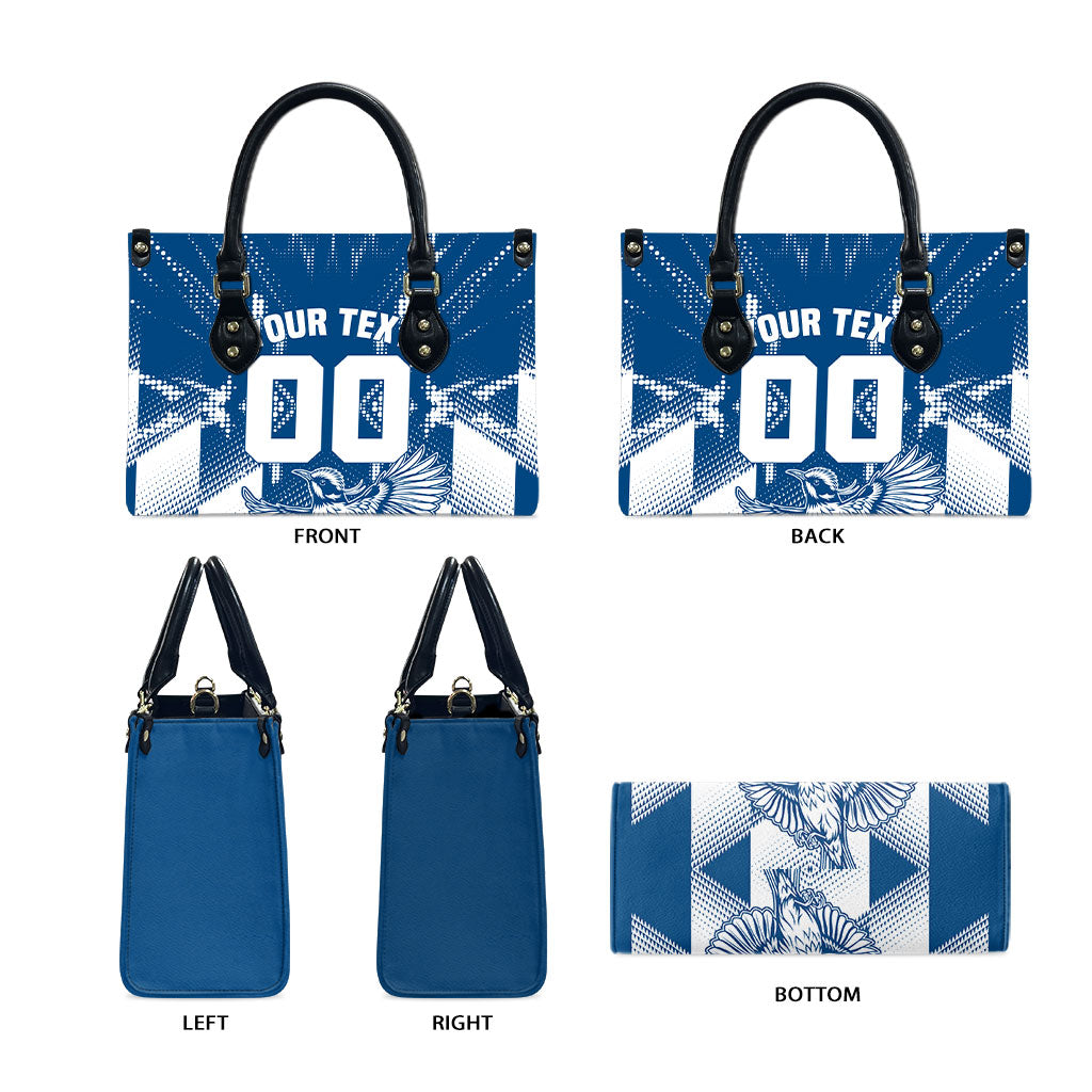 Personalized VIC Oztag Australia Bird Mascot Leather Bag Australian Flag Southern Cross Halftone