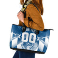 Personalized VIC Oztag Australia Bird Mascot Leather Tote Bag Australian Flag Southern Cross Halftone