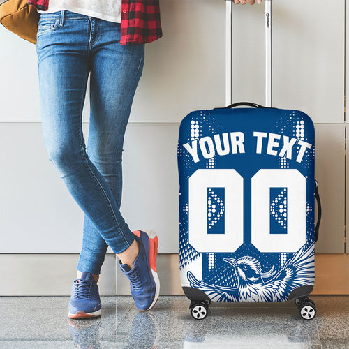 Personalized VIC Oztag Australia Bird Mascot Luggage Cover Australian Flag Southern Cross Halftone