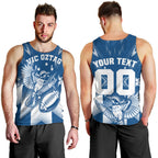 Personalized VIC Oztag Australia Bird Mascot Men Tank Top Australian Flag Southern Cross Halftone