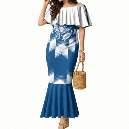 Personalized VIC Oztag Australia Bird Mascot Mermaid Dress Australian Flag Southern Cross Halftone