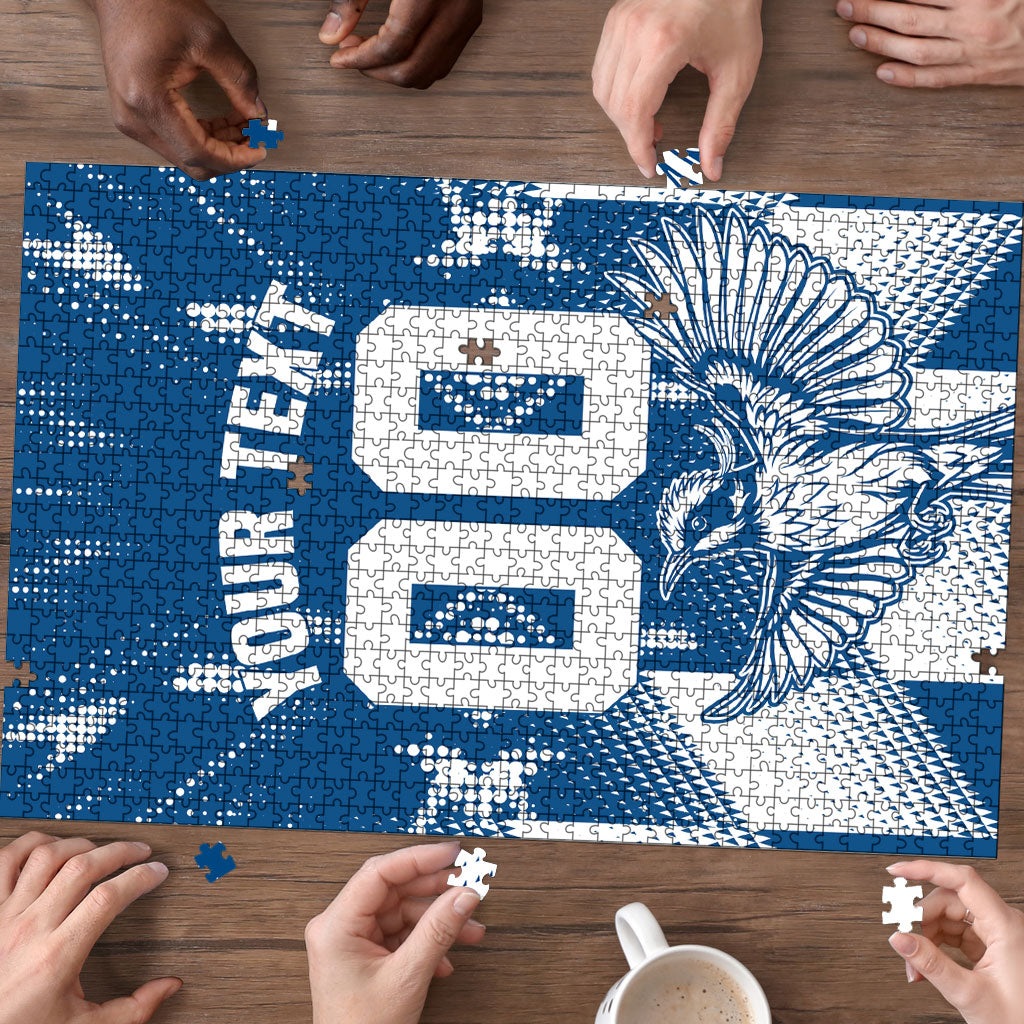 Personalized VIC Oztag Australia Bird Mascot Puzzle Australian Flag Southern Cross Halftone